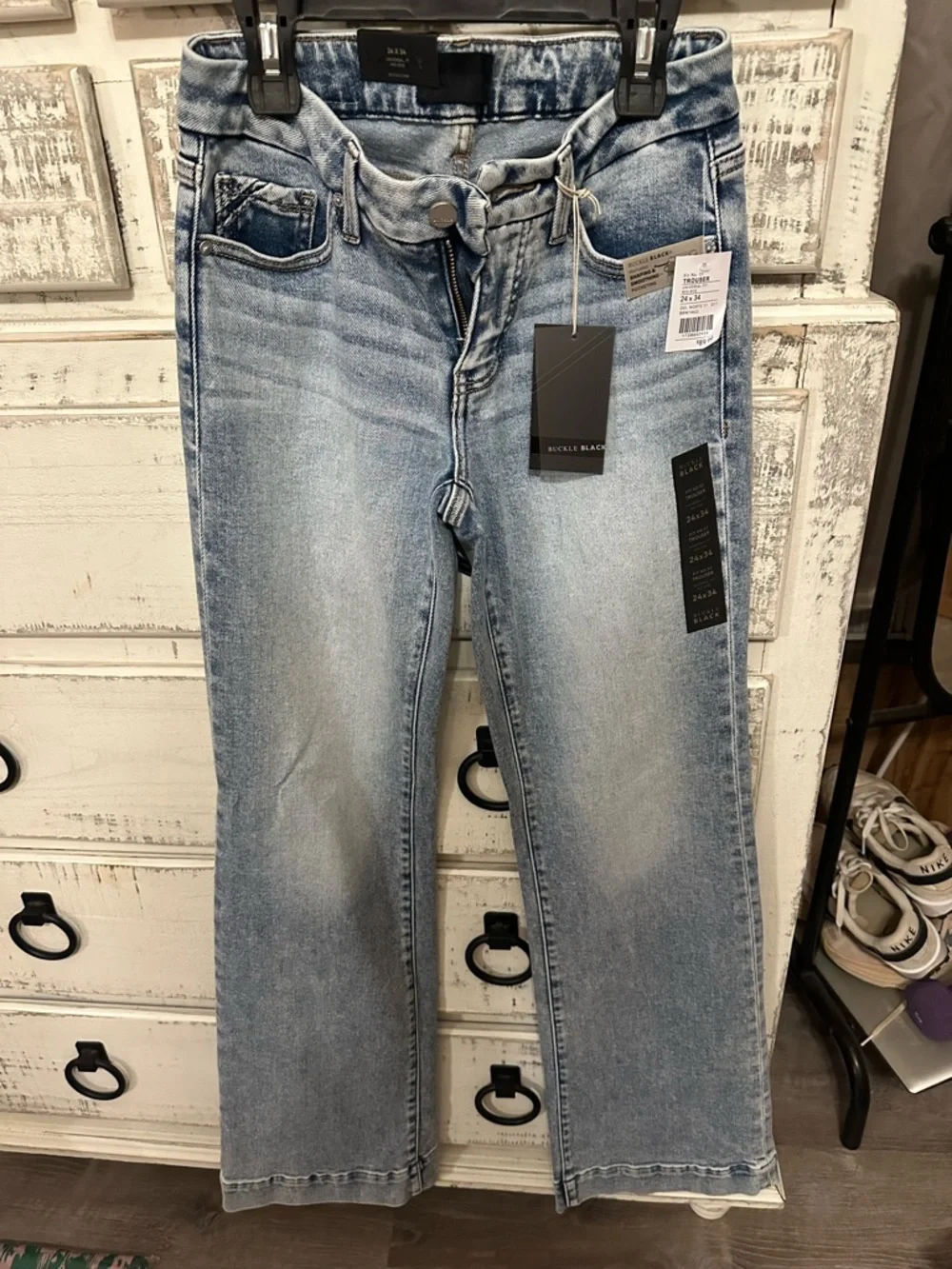 Buckle Black Light Blue Trouser Jeans - Picture 3 of 4